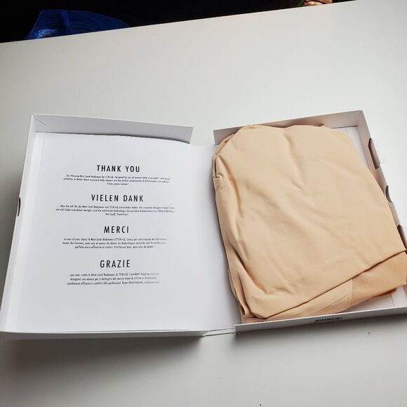 Item M6 Power Mesh Dress Open Bust apricot Shapewear Pullover Nude Compression - Picture 11 of 11